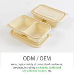 650ml Sturdy Cornstarch Take Out Containers Disposable Lunch Box