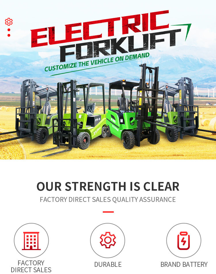 60V Small Manual Forklift 2.5T Wheel Electric Forklift Self Loading Forklift Truck