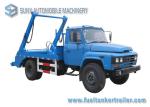 Long Cab 6 Ton Swing Off Garbage Trucks With LHD Steering Wheel
