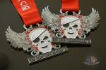 Eco - Friendly Skull Metal Award Medals Soft Enamel Filling Size 70*4MM