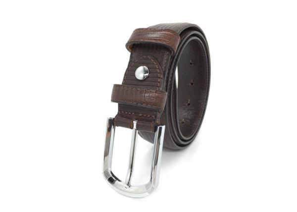 Buy cheap High Quality Lizard Grain Embossed Mens Leather Dress Belt 34mm Wide Polished Buckle from wholesalers
