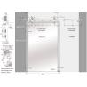 Buy cheap Glass Sliding Door Kit 107A, stainless steel 304, finishing satin, for bathroom door from wholesalers