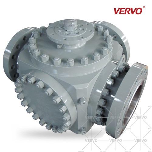 DN250 6 10 Inch 3 Way Trunnion Mounted Ball Valve Api 6d CL600 Full Bore Reduce