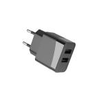 Fireproof PC ErP 12W 5V2.4A Dual Ports European USB Charger