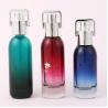 Buy cheap Facial Cleanser Green Blue Glass Serum Bottle with Silver Pressure Pump 15ml 30ml 50ml Cosmetic Packaging Luxury Design from wholesalers