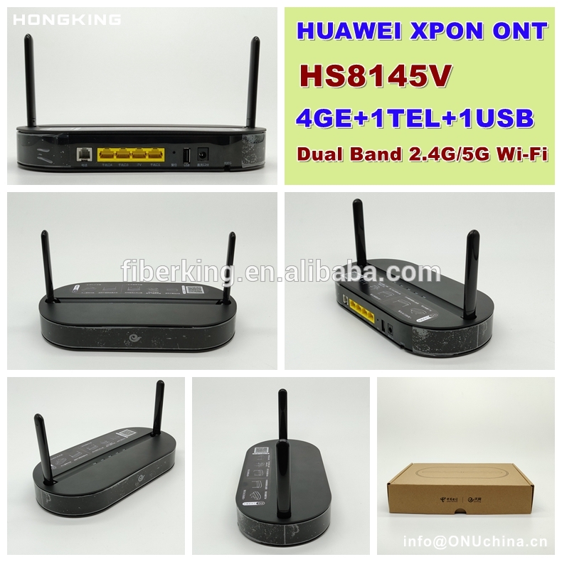GPON XPON ONU ONT HS8145V HUAWEI Dual band WiFi 2.4g/5g FTTH 4GE 1TEL 1USB