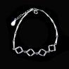 Buy cheap Heart 925 Sterling Silver Cuff Bracelet / OEM Bracelet Extension Chain from wholesalers