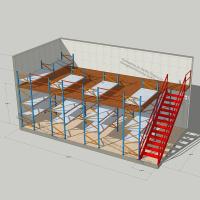 Buy cheap 5000kg Storage Mezzanine Platforms Prefab Steel Mezzanine For Shop product