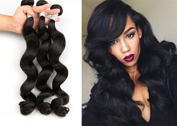 Buy cheap Brazilian Straight Hair Weave Bundles / 100% Virgin Human Hair Extensions Non-Remy from wholesalers