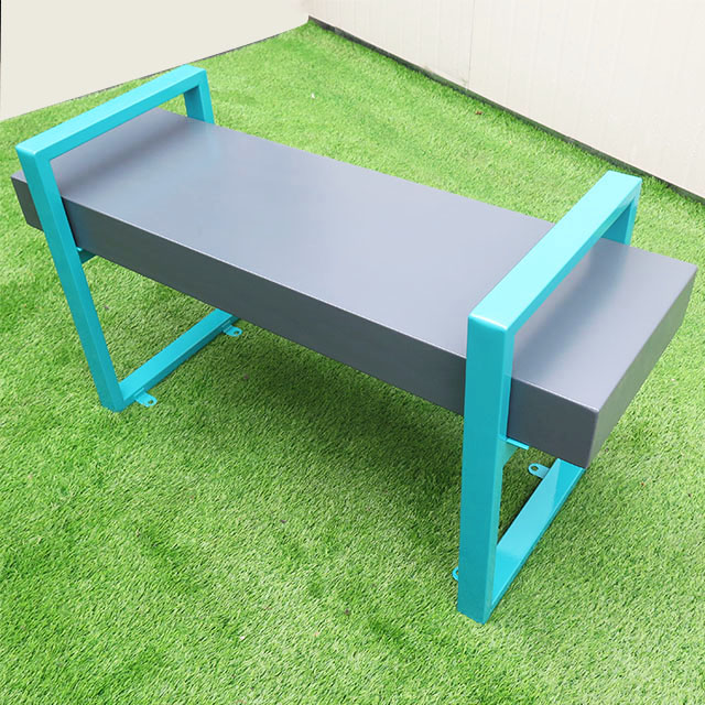 Factory Outlet Contemporary Solid Wood Steel Bench Simple Design Park Bench