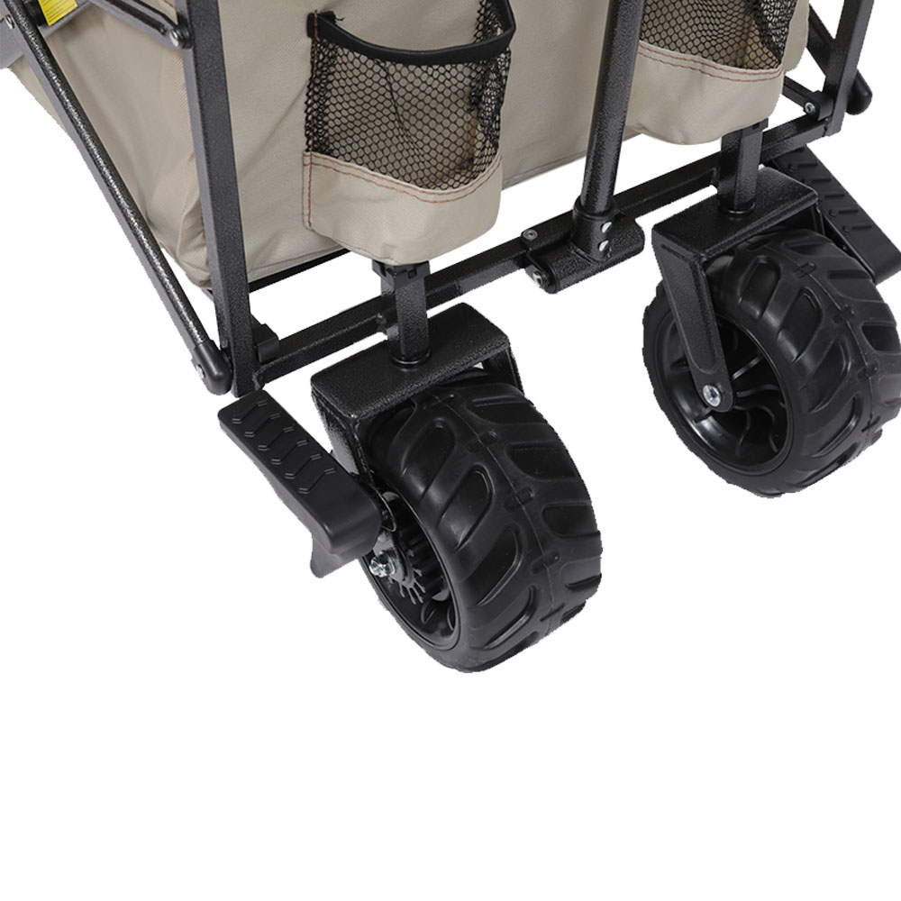 Sturdy and Lightweight Ergonomic Handle Folding Cart for Camping and Garden