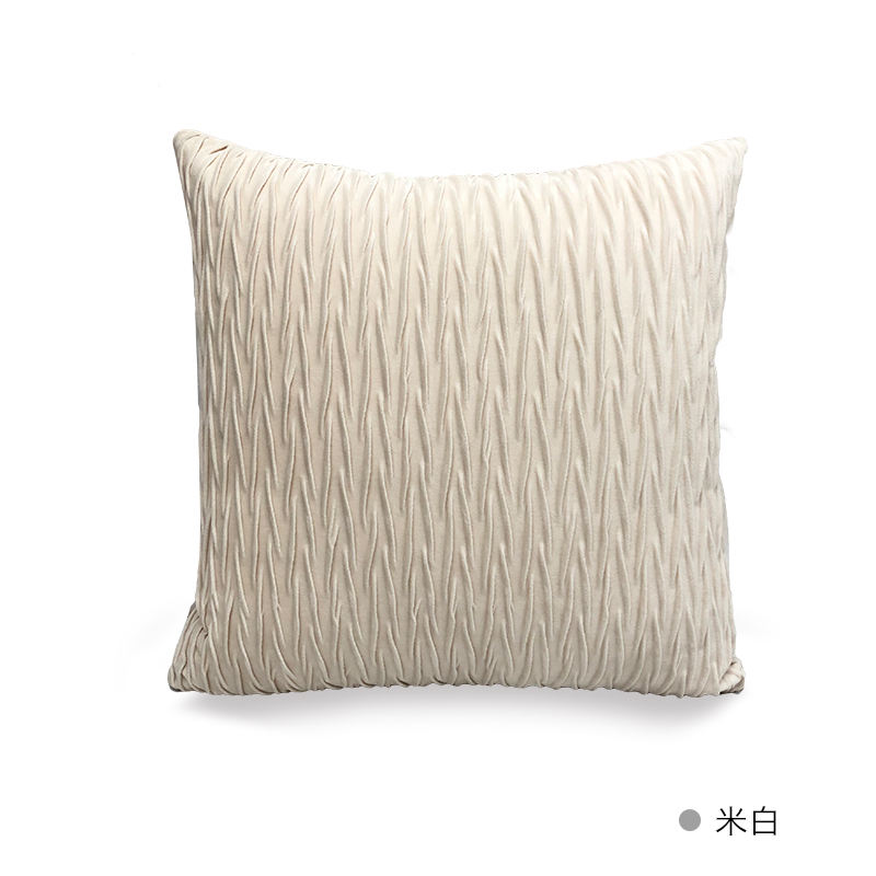 Nondisposable Soft Texture Polychrome Wrinkled Eight Character Cushion Pillow for All-age