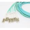 Buy cheap Aqua Round Bundle MPO LC 12 Core Fiber Optic Patch Cord from wholesalers