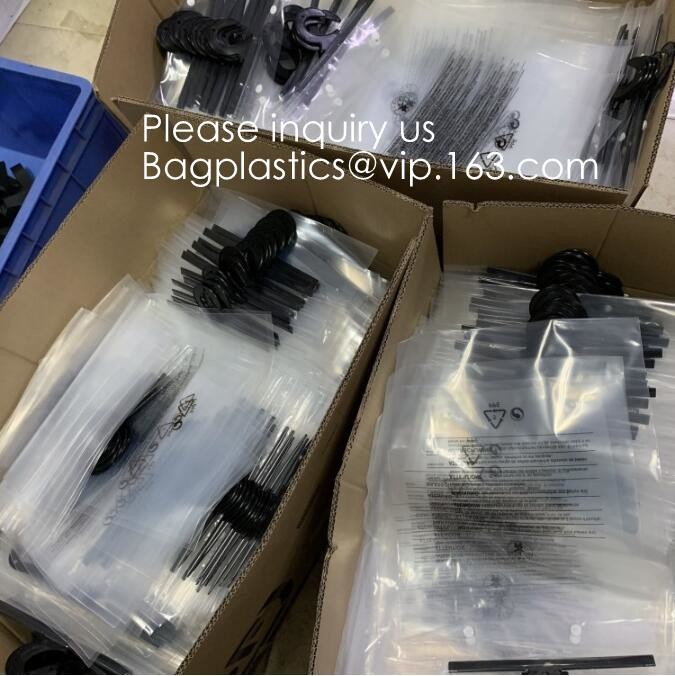 Custom Logo Printing EVA Garment Underwear Clothes Packaging Transparent Button Pvc Soft Plastic Hanger Hook Bag Package