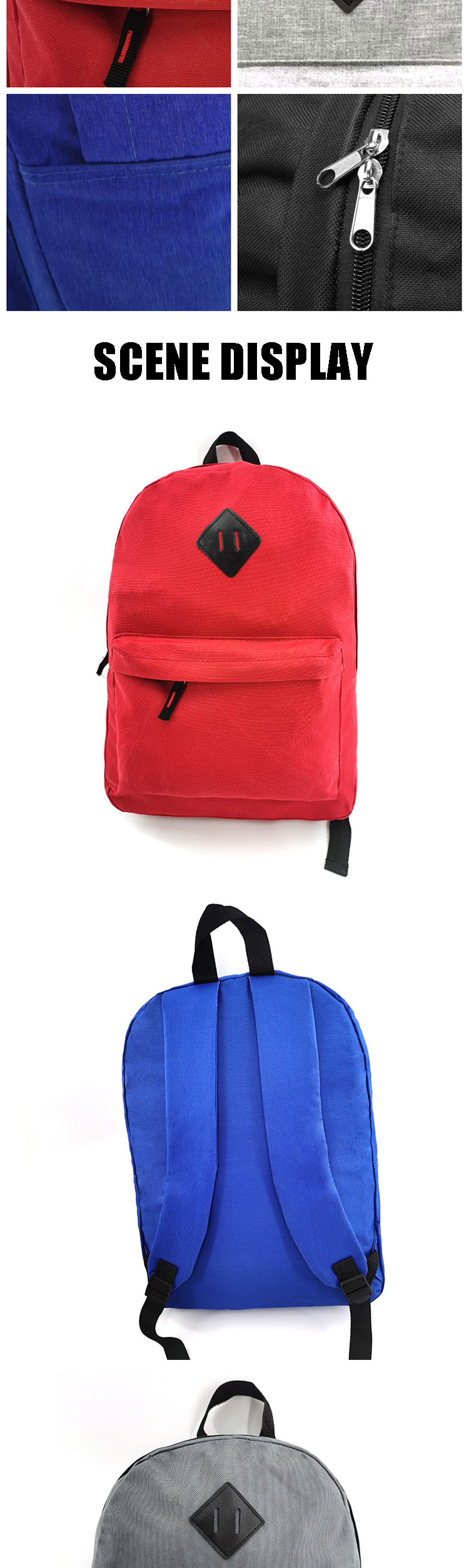 Unisex Outdoor Lightweigh Sport Backpack School Rucksack Customizable Color