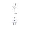 Buy cheap Stainless Steel Wire Rope Cable Slings Lanyard With Double Snap Hooks YW86535 from wholesalers