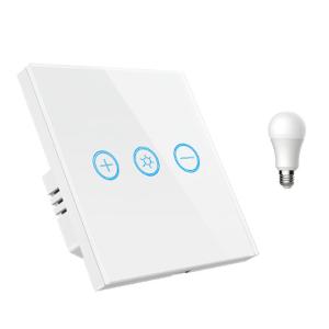Wholesale Glass Touch Screen Dimmer Tuya Smart Switch 150W 2.4GHz WIFI from china suppliers