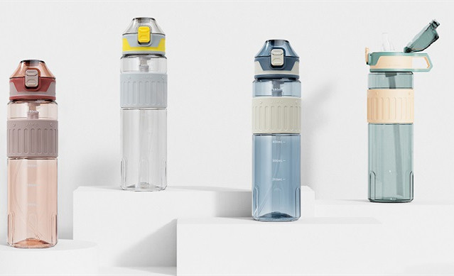 550ml Team Hygiene Personalised Sports Drink Bottles With Straw Carry Strap