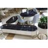 Buy cheap Rust Resistant Natural Marble Coffee Table With Gold Plated Iron Tube Keel from wholesalers