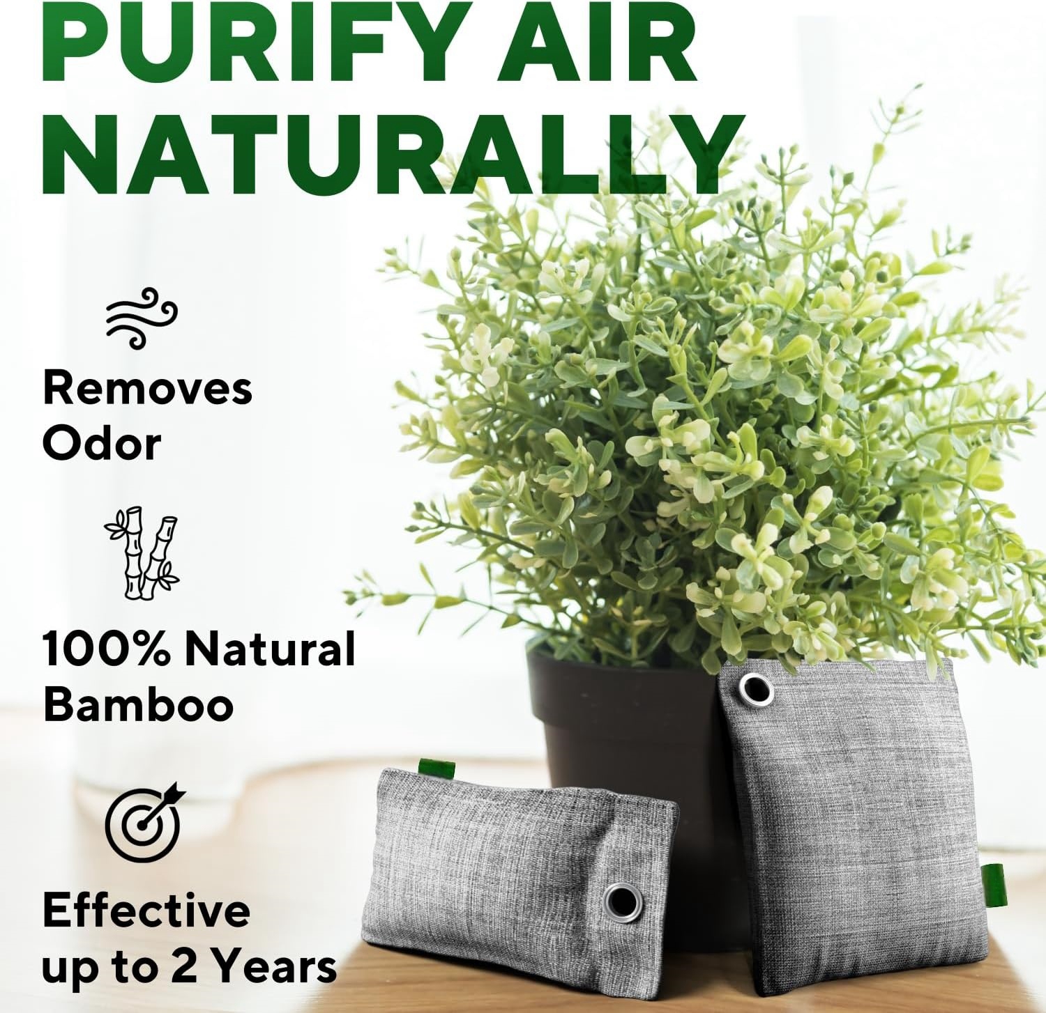 Refrigerator Deodorizer 12-Pack Bamboo Charcoal Air Purifying Bags for Shoes and Cars
