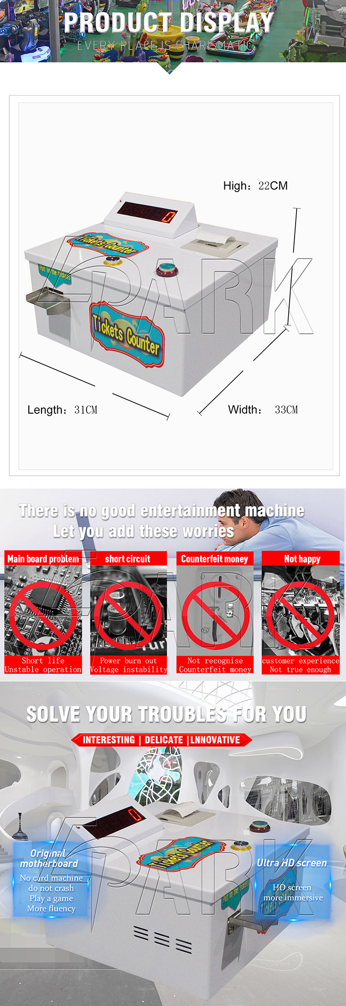 Electronic Redemption Game Machine / Lottery Ticket Counting Machine