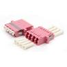 Buy cheap Om4 Fiber Optic Adapter LC Upc To LC Upc Quad Adapter With Flange from wholesalers