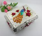 Shinny Gifts Metal Jewelry Box Earring Storage Box for Wedding Gifts&Desktop