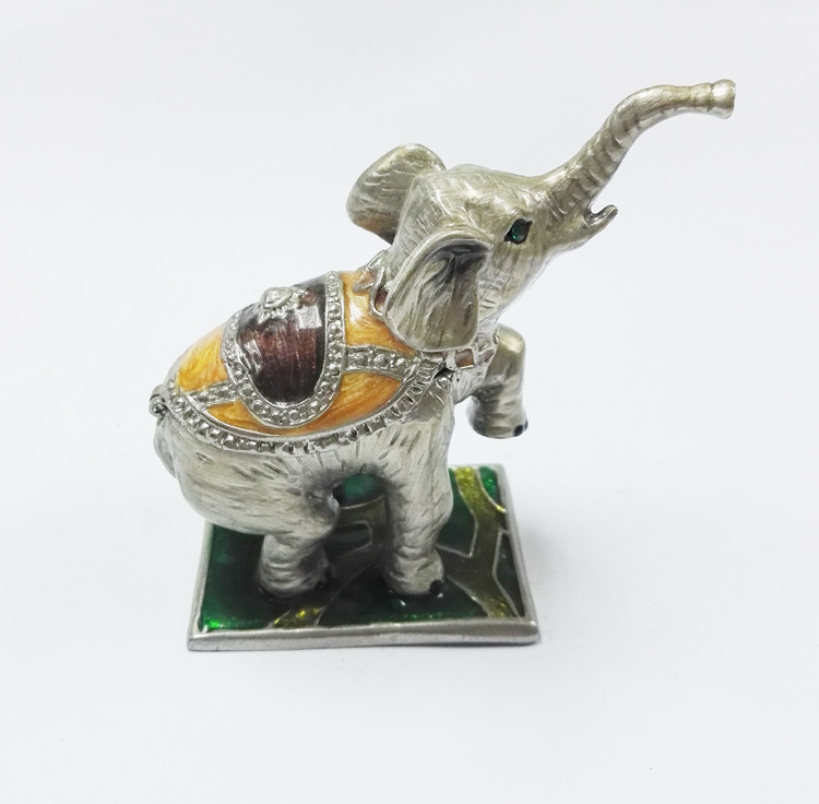 jewelry pewter box elephant jewelry box wholesale luxury gold plating elephant jewelry box