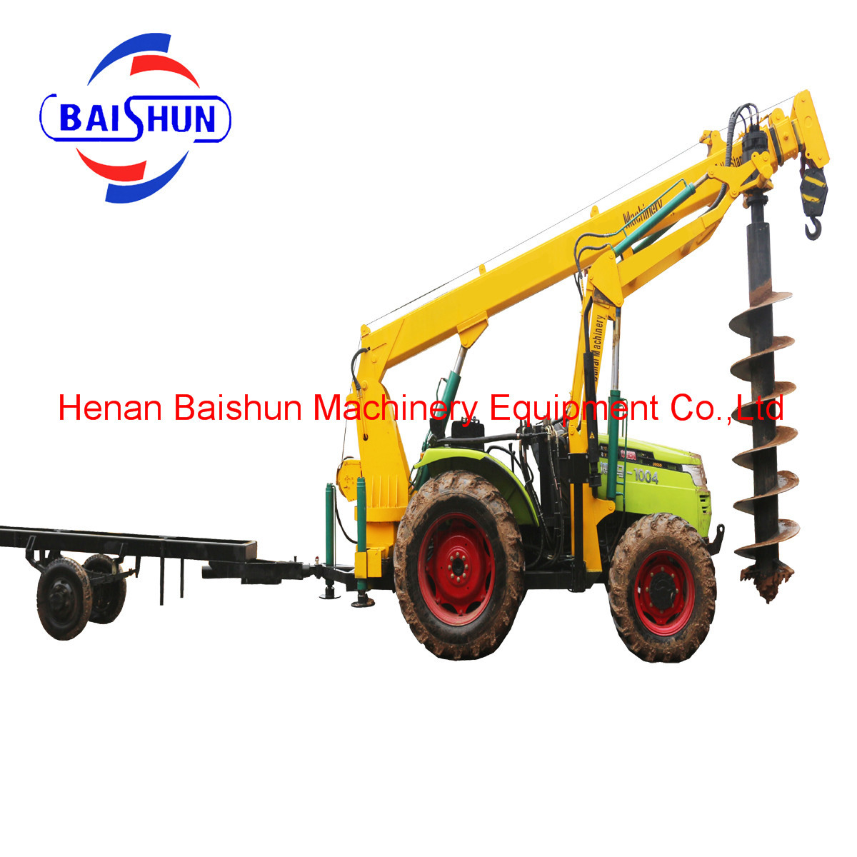 Electric Pole Installation Machine With Hand Earth Small Tractor China Brand Ground Hole Drill Auger