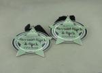 Zinc Alloy Die Casting Ribbon Medals , Souvenir Award Sport Imitation Hard