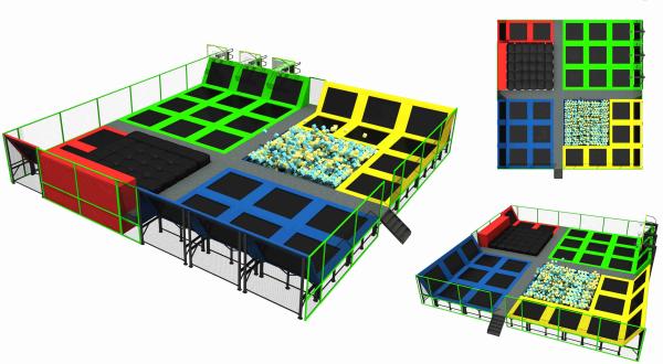 Quality 357M2 Commercial Trampoline Discount Large Children Trampoline for sale
