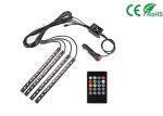 Car LED Strip Light Kit 4pcs DC 12V Multi Color Music Light With Sound Active