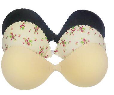 Women sticky silicone seamless strapless push up bra exporter