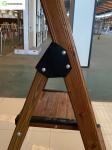 1.1mm Wooden Aluminum Ladder 250mm Pedal 2-9 Steps