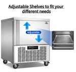 500L Multipurpose Grey Fridge Freezer , Odorless Stainless Steel Refrigerator