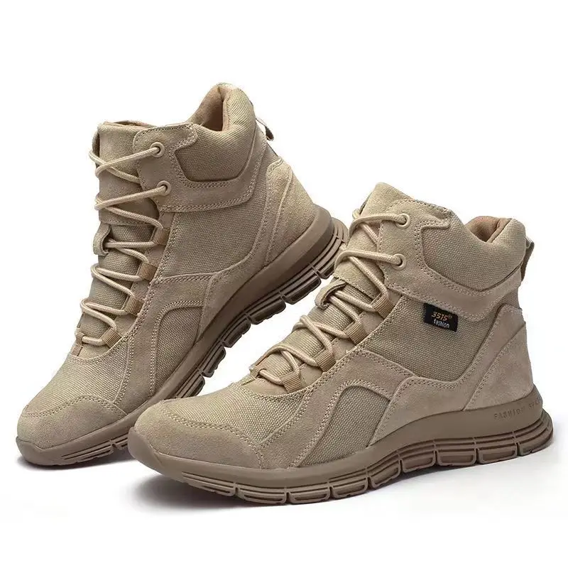 Factory sale autumn and winter fleece cold-proof warm high-top shoes outdoor tactical boots for men