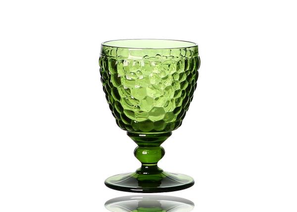 Buy cheap Vintage Green Hand Pressed Wine Glasses 9oz Crystal Wine Goblets from wholesalers