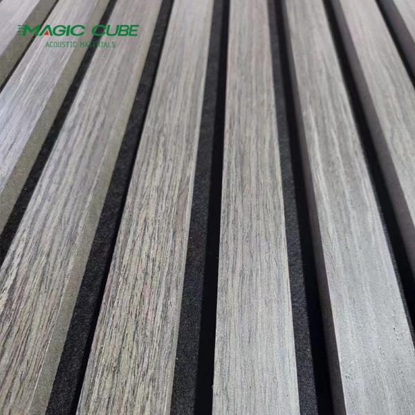 Buy cheap 26kg/pcs Wall and Ceiling Sound Absorbing Decor Pet Wooden Strip Slatted Acoustic Panels for Gymnastic from wholesalers