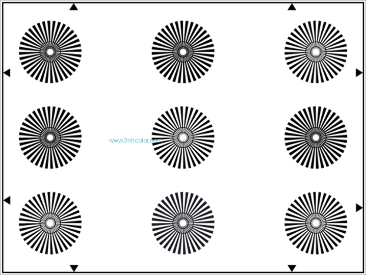 SineImage YE0110 SECTOR STAR TEST CHART (36 SECTORS) 