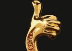 Resin Material Trophies For School Awards , Thumb Shape Award Cups Trophies