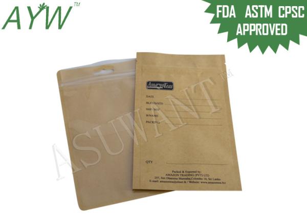 Buy cheap One Side Clear Small Kraft Paper Bags For Areca Nut , OEM Kraft Stand Up Pouches With Window from wholesalers