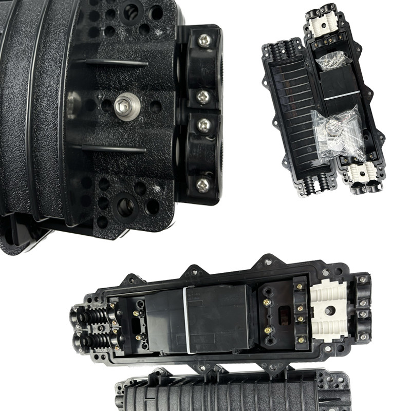 Factory price Horizontal fiber optic splice closure 2 in 2 out full equipped