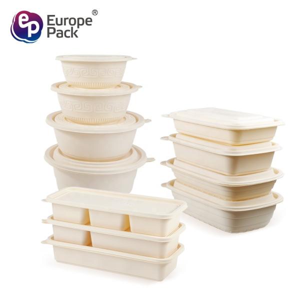 Buy cheap Wholesale Takeaway Bio Degradable Cornstarch takeout round square Packaging Food Container from wholesalers