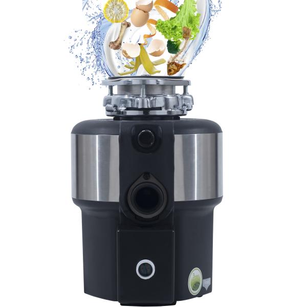 DSWA New Kitchen Food Garbage Processor Disposal Crusher AC motor white color
