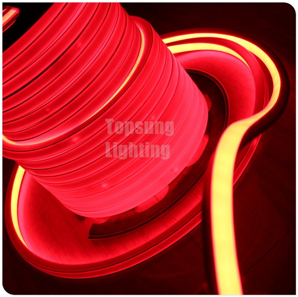 Red Color LED Neon Flex Light LED Neon Rope Light 16*16mm Square Ip68 AC 110v