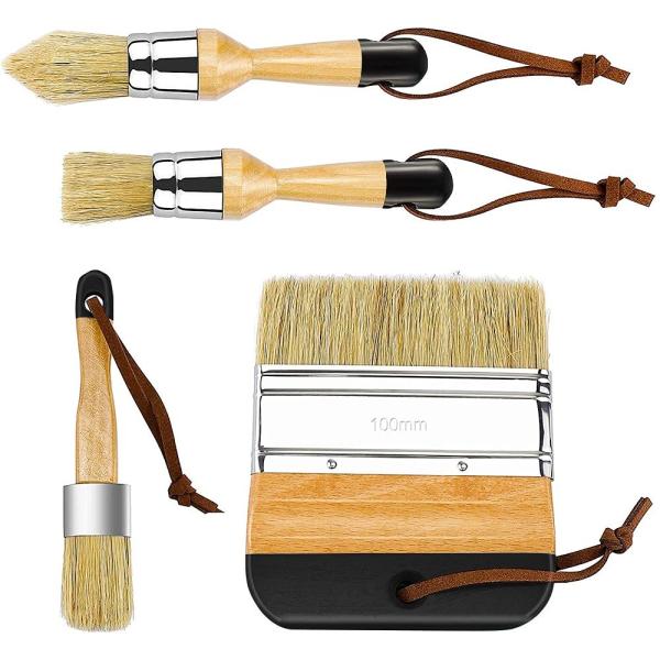 Buy cheap Chalk And Wax Paint Brushes Bristle Stencil Brushes For Wood Furniture Home Decor from wholesalers