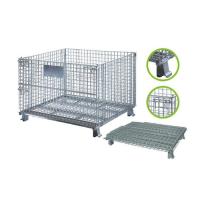Buy cheap Collapsible Steel Mesh Storage Cage For Warehouse Various Colors / Sizes product