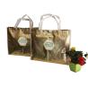 Buy cheap Gold Shining Coated Non Woven Carrier Bags Luxury Water Proof hexagon veins from wholesalers