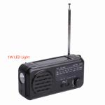 Portable Solar Powered Hand Crank Radio Outdoor Emergency 2800mAh With Light