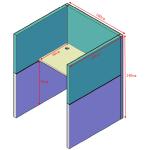 Office Building Modular Office Furniture Set for Bureau de Travail and Mail